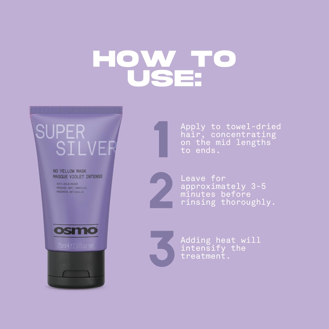 OSMO Super Silver Toning Mask 75ml | Violet Pigment for Ashy Results | Vegan 6