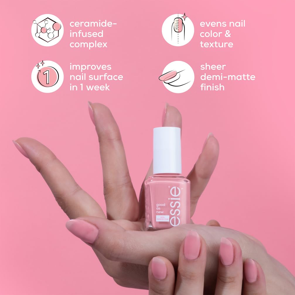 Essie Good As New Nail Perfector Treatment, Light Pink, Flawless Finish 6