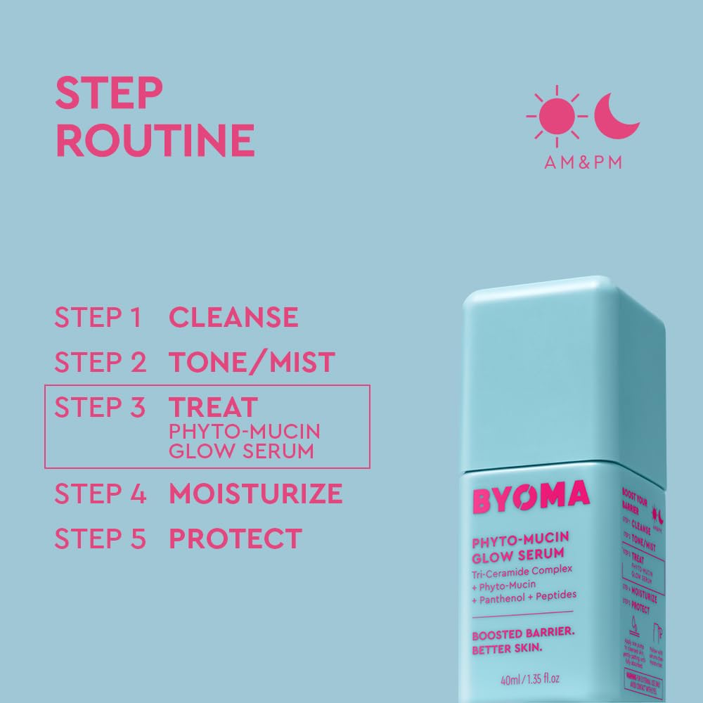 BYOMA Phyto-Mucin Glow Serum (40 ml) Feuchtigkeitsspendendes Mucin-Gesichtsserum – polstert auf, r 6