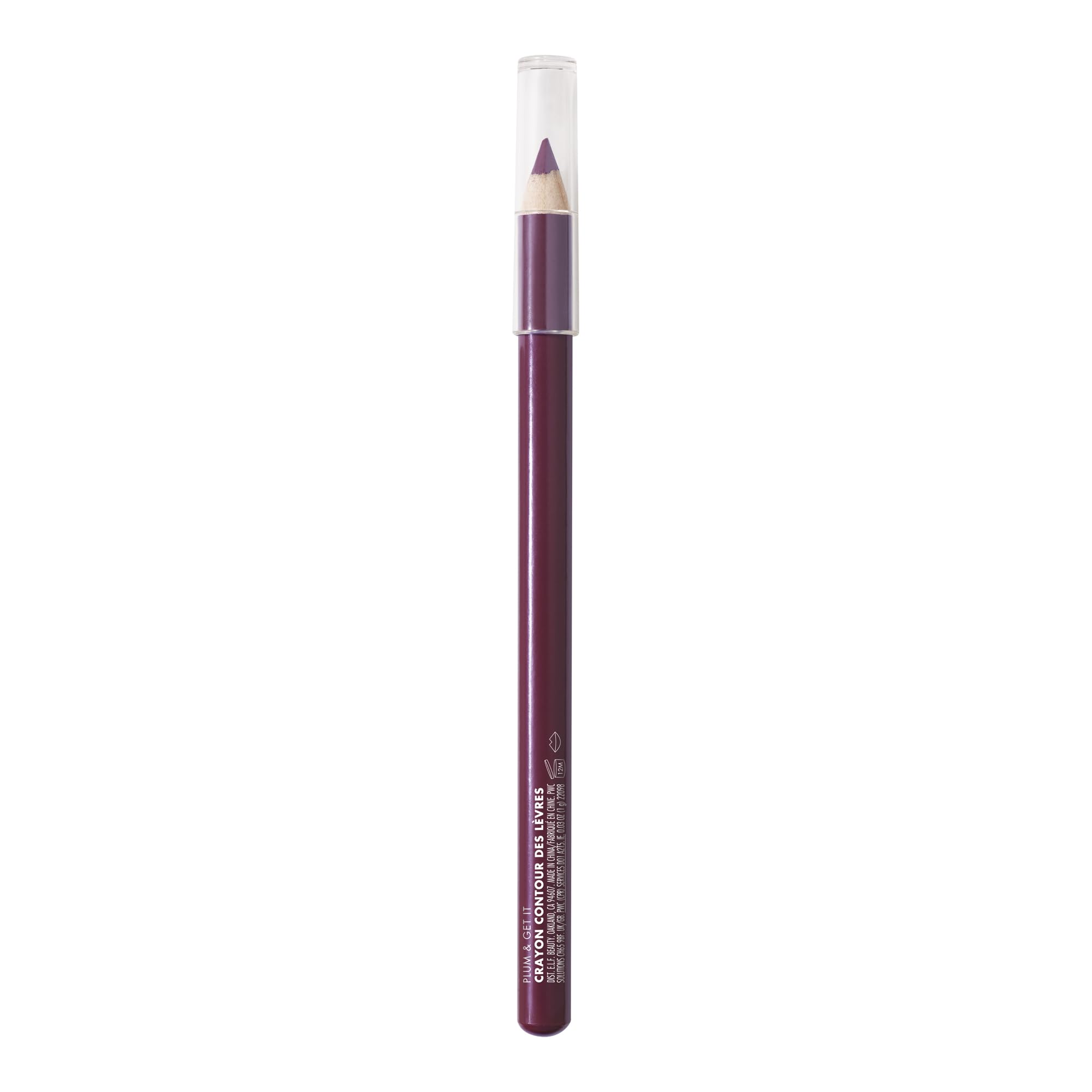 e.l.f. Cream Glide Lip Liner - Plum & Get It | High Pigment, Semi-Matte Finish 7
