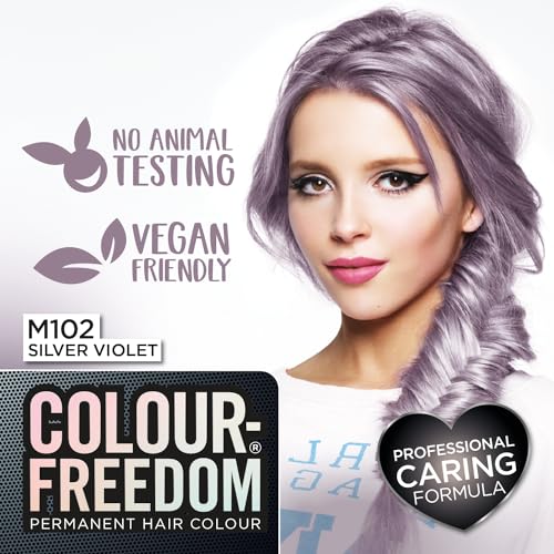 Knight & Wilson Colour Freedom Metallic Silver Violet Permanent Hair Dye with PurePlex