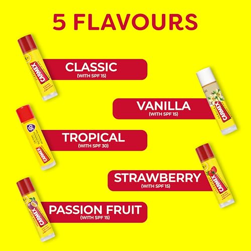 Carmex Fruity Lip Balm Travel Set: 5 Flavors with SPF 15/30 Protection
