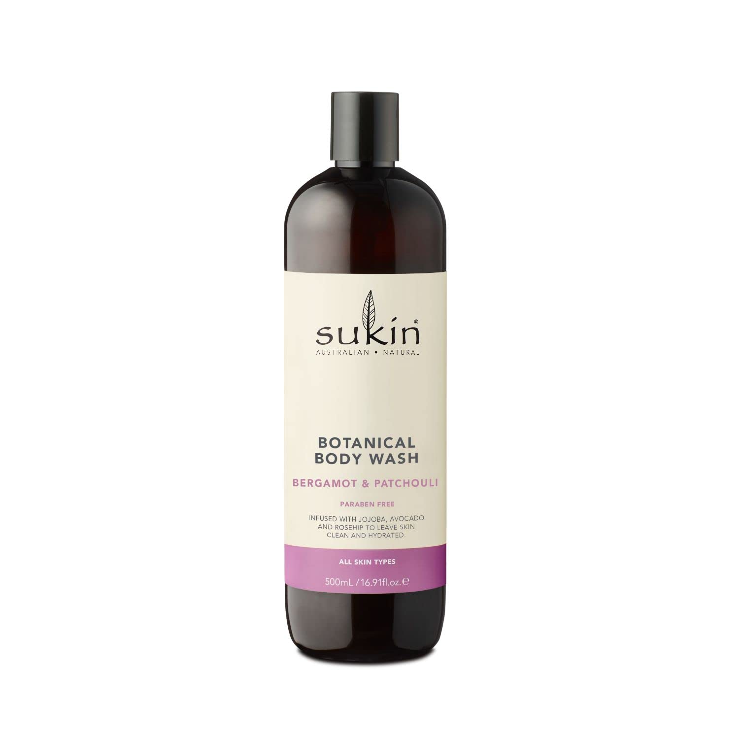Sukin Botanical Body Wash Bergamot and Patchouli with Aloe Vera 500g