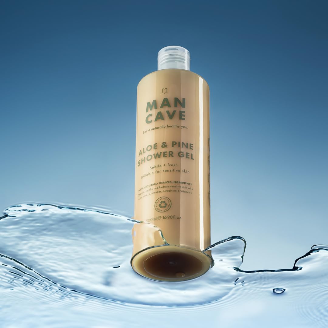 ManCave Aloe and Pine Shower Gel for Men, Sulphate & Paraben Free, 500 ml 5