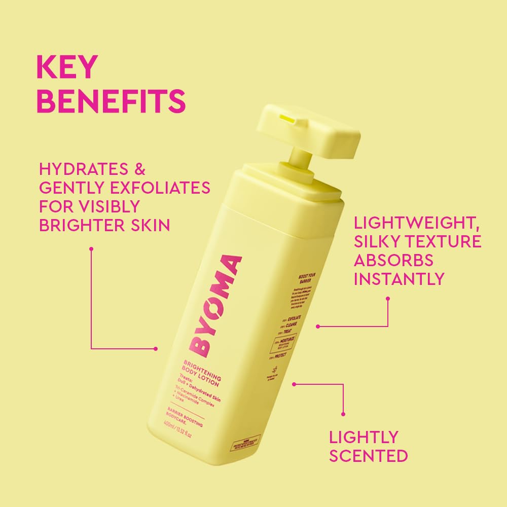 BYOMA Brightening Body Lotion 400ml with Niacinamide and Urea for Dull, Dehydrated Skin 3