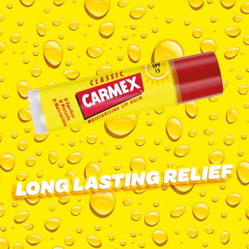 Carmex Classic Click Stick Lip Balm with SPF 15 for Moisturizing and Sun Protection (4.25 g)