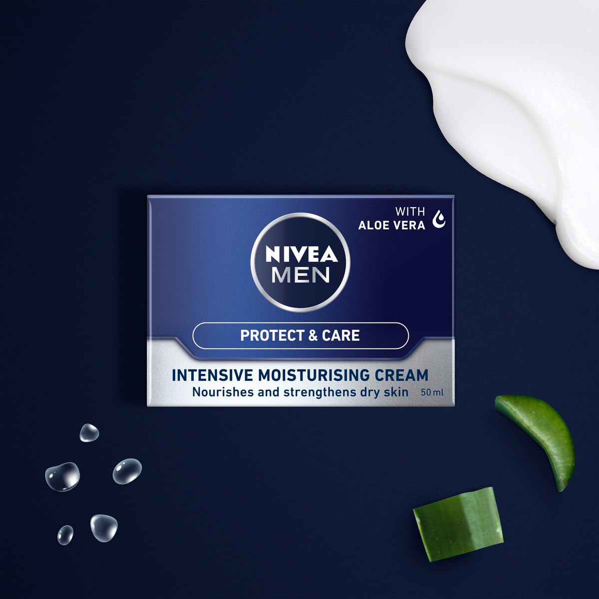 NIVEA MEN Protect & Care Intensive Moisturising Cream for Dry Skin, 3 x 50ml Pack 3