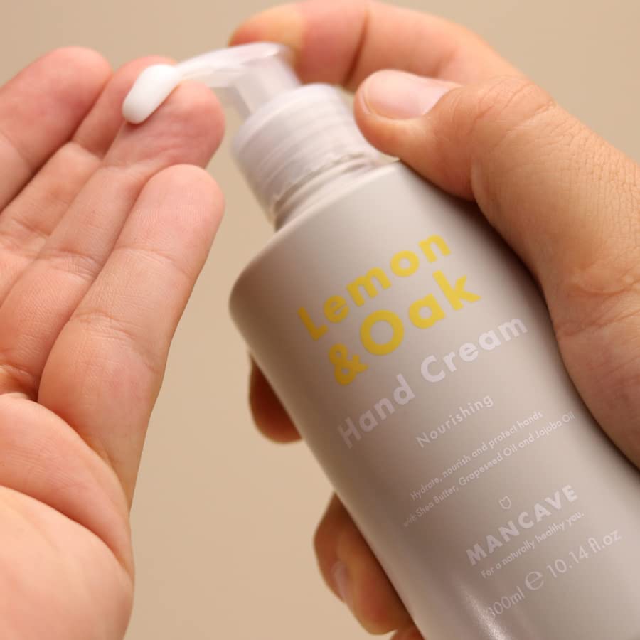 ManCave Lemon & Oak Hand Care Gift Set: Hand Wash & Nourishing Hand Cream 3