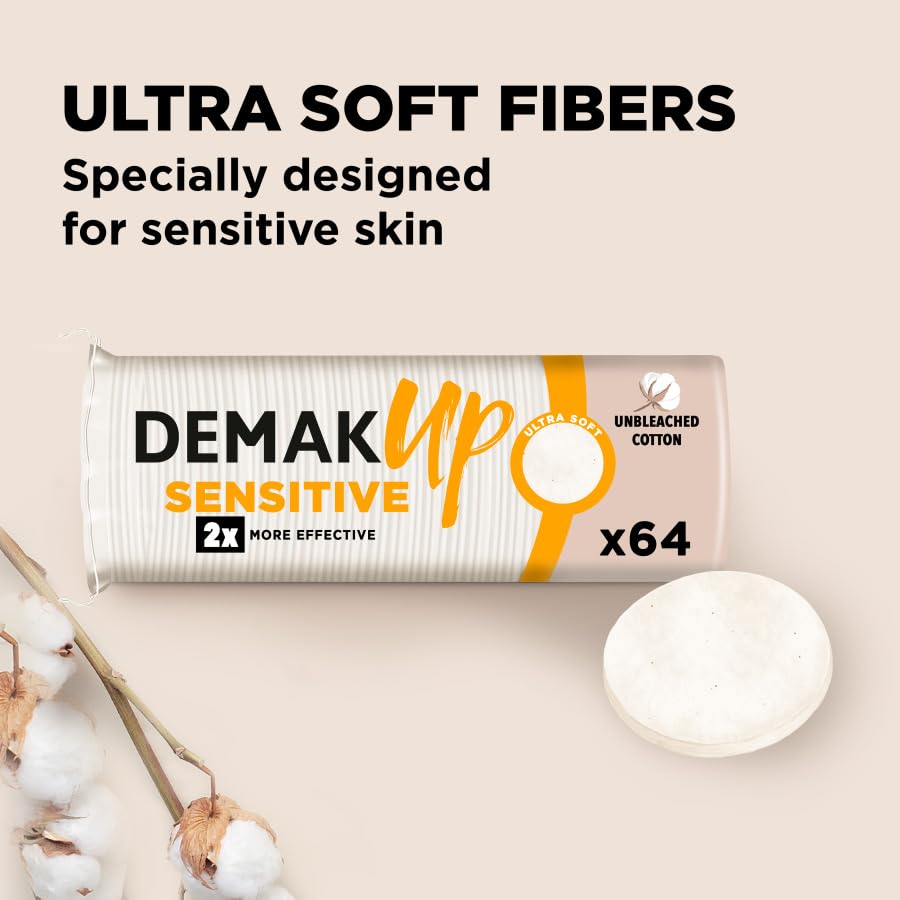 Demak'Up Sensitive Round Cotton Pads for Make-up Remover - Face and Eyes - 320 Count 3