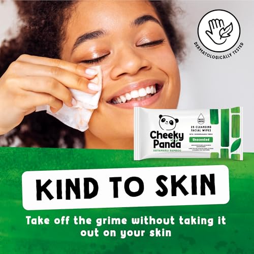 The Cheeky Panda Bamboo Facial Make Up Remover Wipes, Unscented, Pack of 25 4