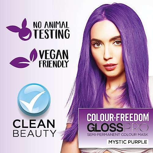 Colour-Freedom Gloss Pro 150ml Mystic Purple Semi-Permanente Haarfarbe – Ultra-Brillante vegane Farbmaske mit PurePlex | Ammoniakfreie Farbe, hält bis zu 6–10 Haarwäschen