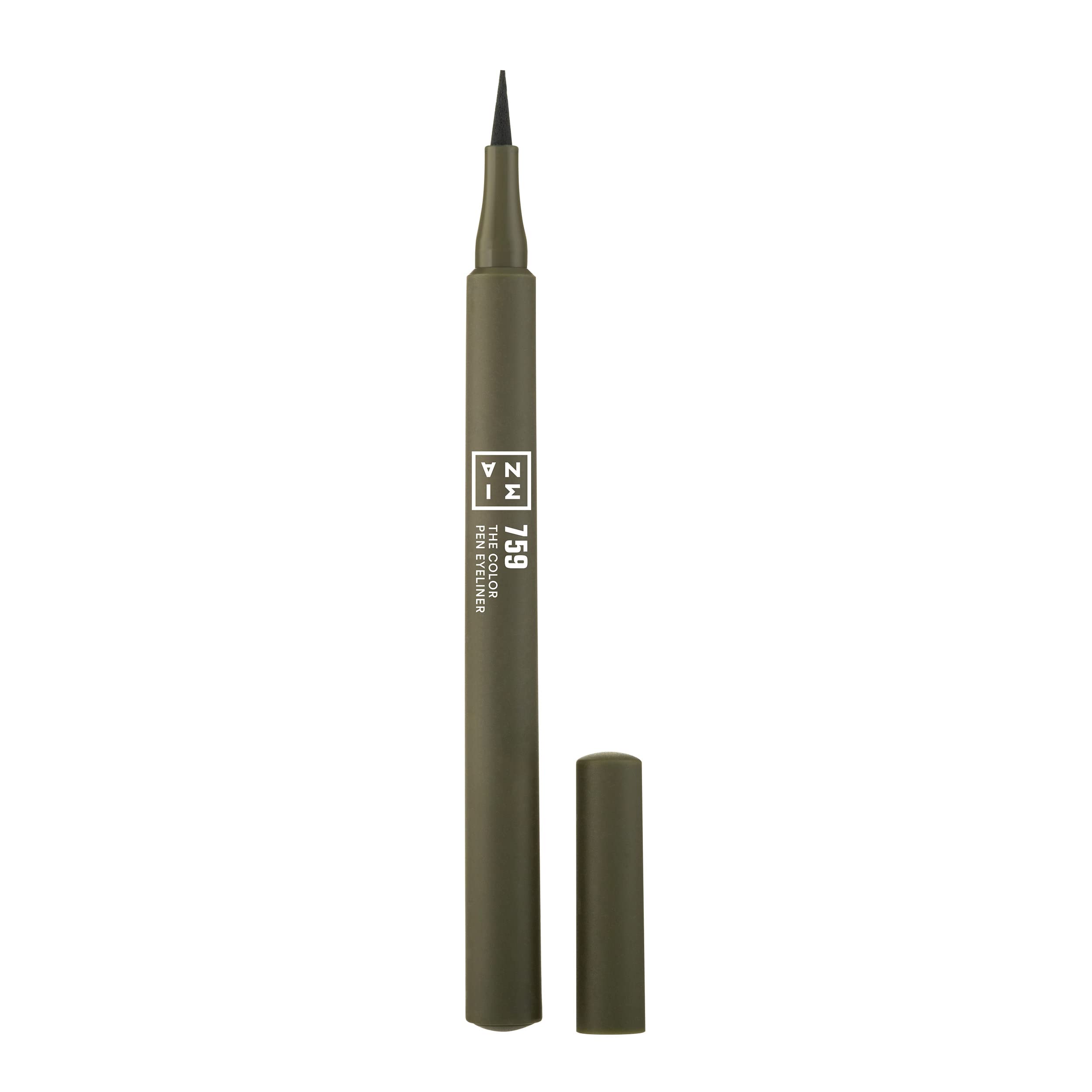 3INA The Color Pen Eyeliner 759 - Olive Green Liquid Eyeliner for Precise Wings