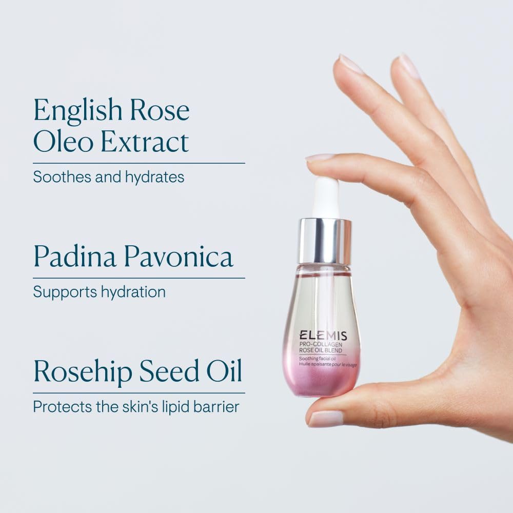 Elemis Pro-Collagen Rose Facial Oil Blend 15ml - Anti-Aging Hydrating Oil 7