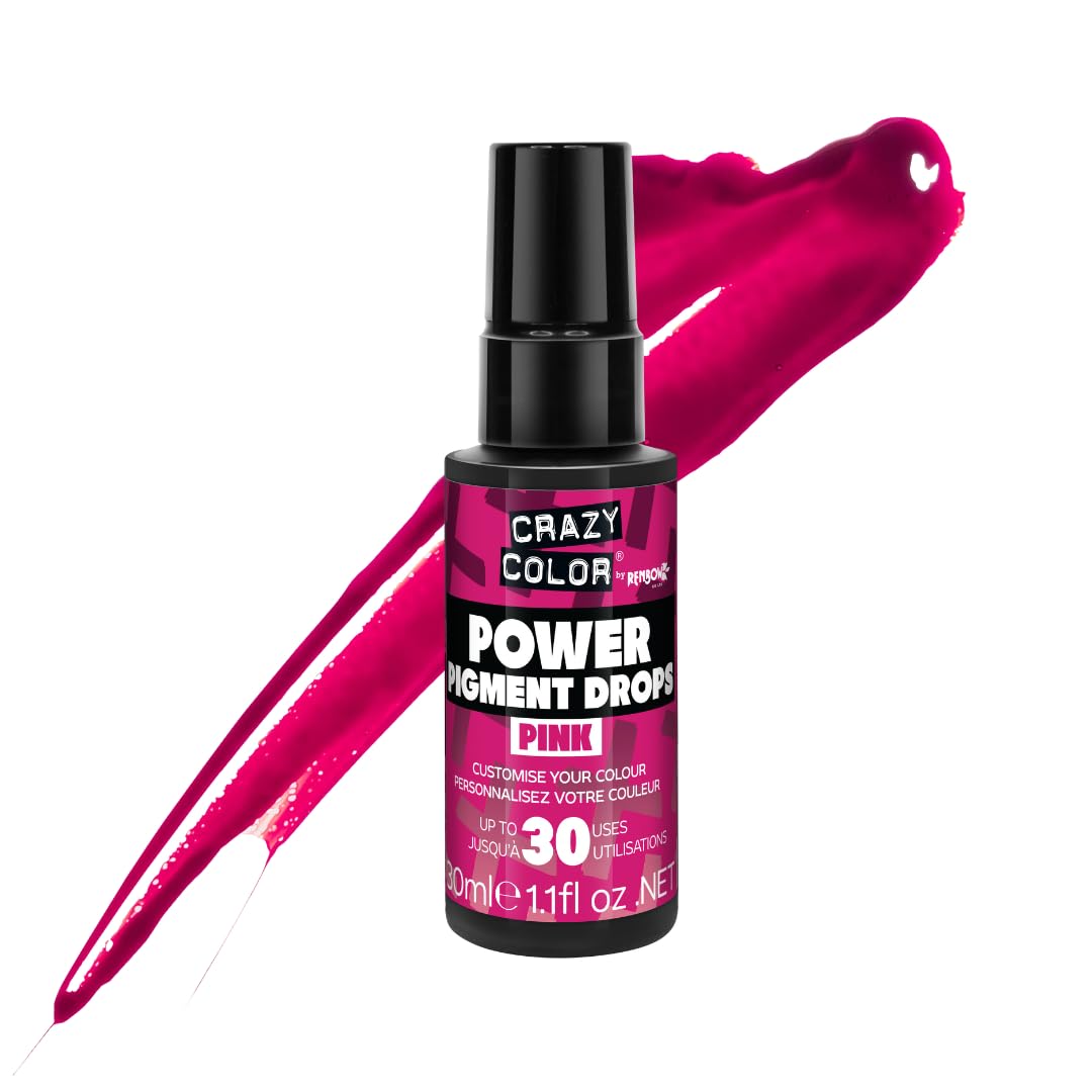 Crazy Color Pink Power Pigment Drops | Ultra Concentrated Hair Colour for Custom Tones 3