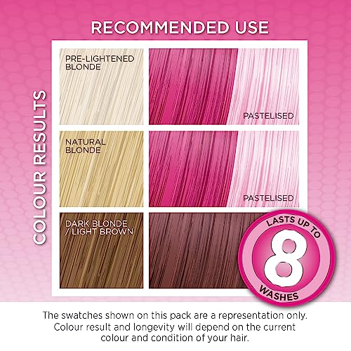 Knight &amp; Wilson Colour-Freedom 150ml Pink Pizazz Semi-Permanente Haarfarbe - Ultra-Brillante, vegane Farbmaske mit Glanzverstärker-Komplex - Ammoniakfreie Farbe, hält bis zu 6-10 Haarwäschen 3