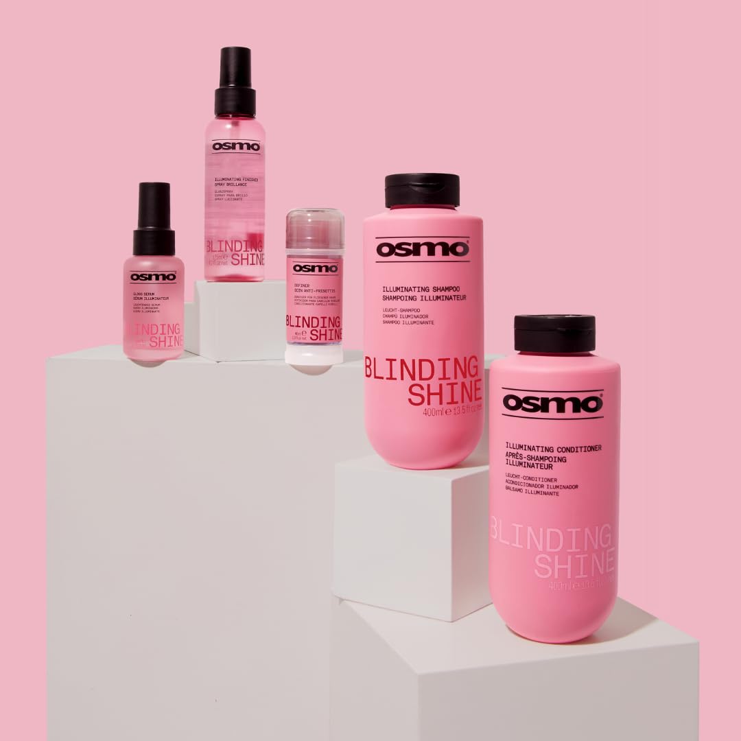 OSMO Blinding Illuminating Finisher Spray | High Gloss Frizz Control with Moringa Oil & Silk Protein 9