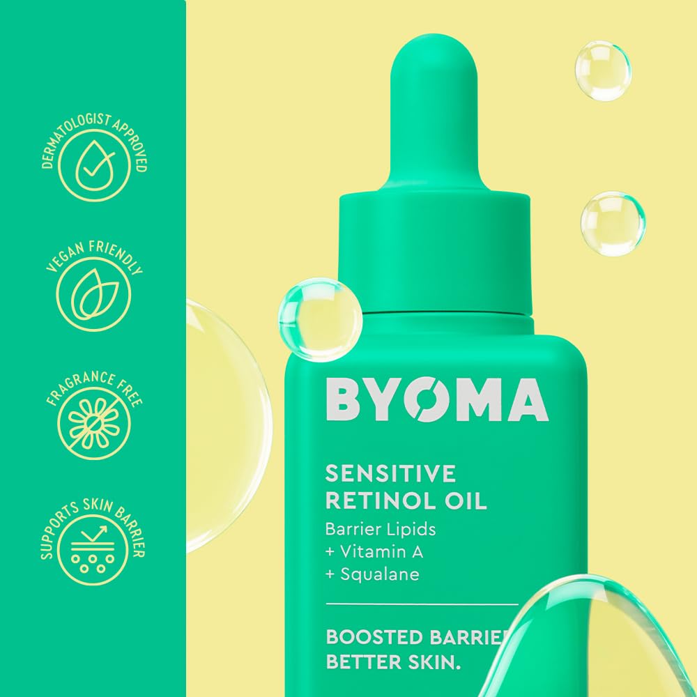 BYOMA Sensitive Retinol Oil (30ml) Gesichtsöl mit Retinol, Squalan und Vitamin A 5