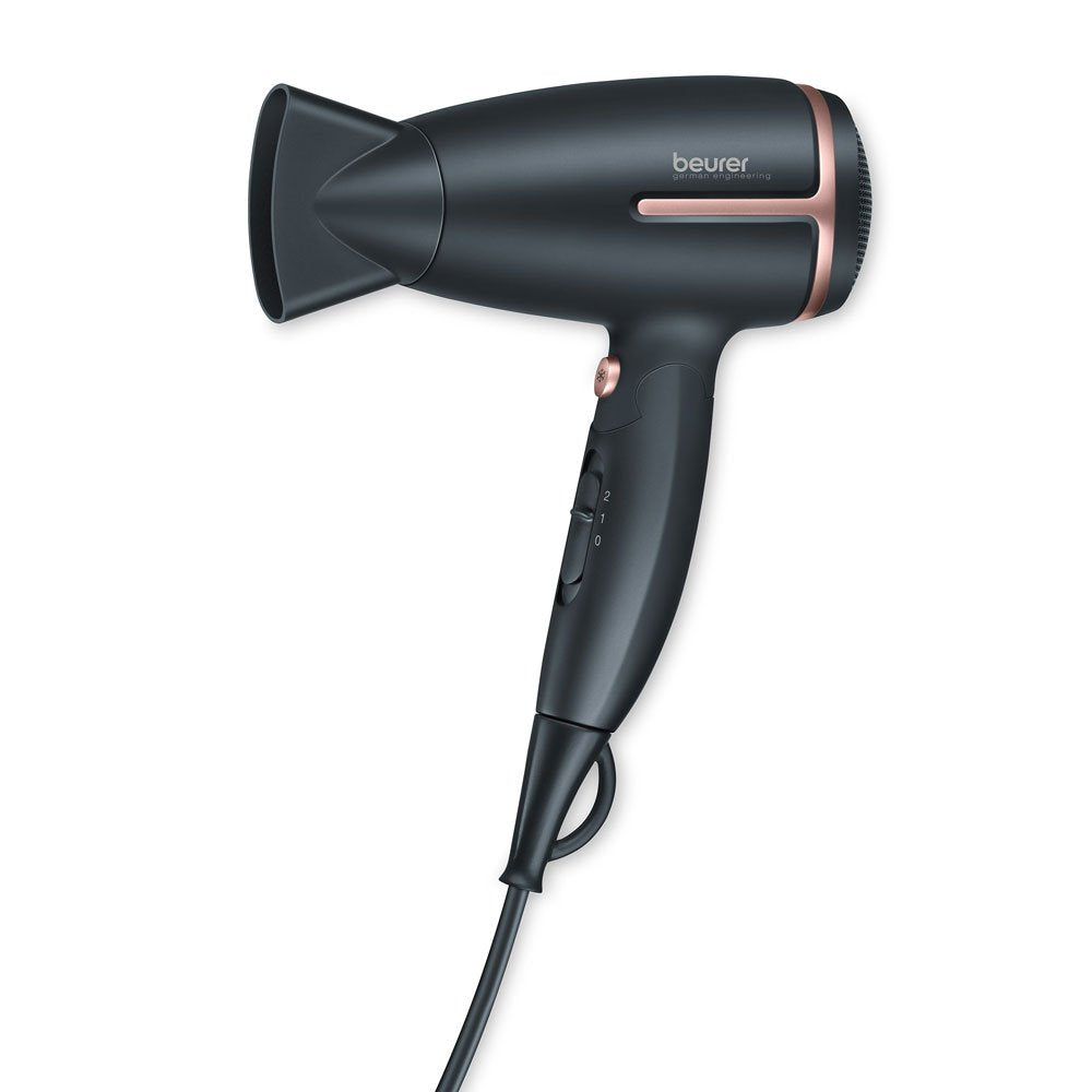 Beurer HC 25 Travel Hair Dryer 1600W with Ion Function, Foldable, Dual Voltage 9