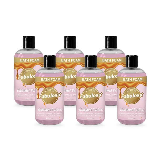 Fabulosa Caramel Dates Scented Bath Foam 6 Pack - Washes and Refreshes Skin