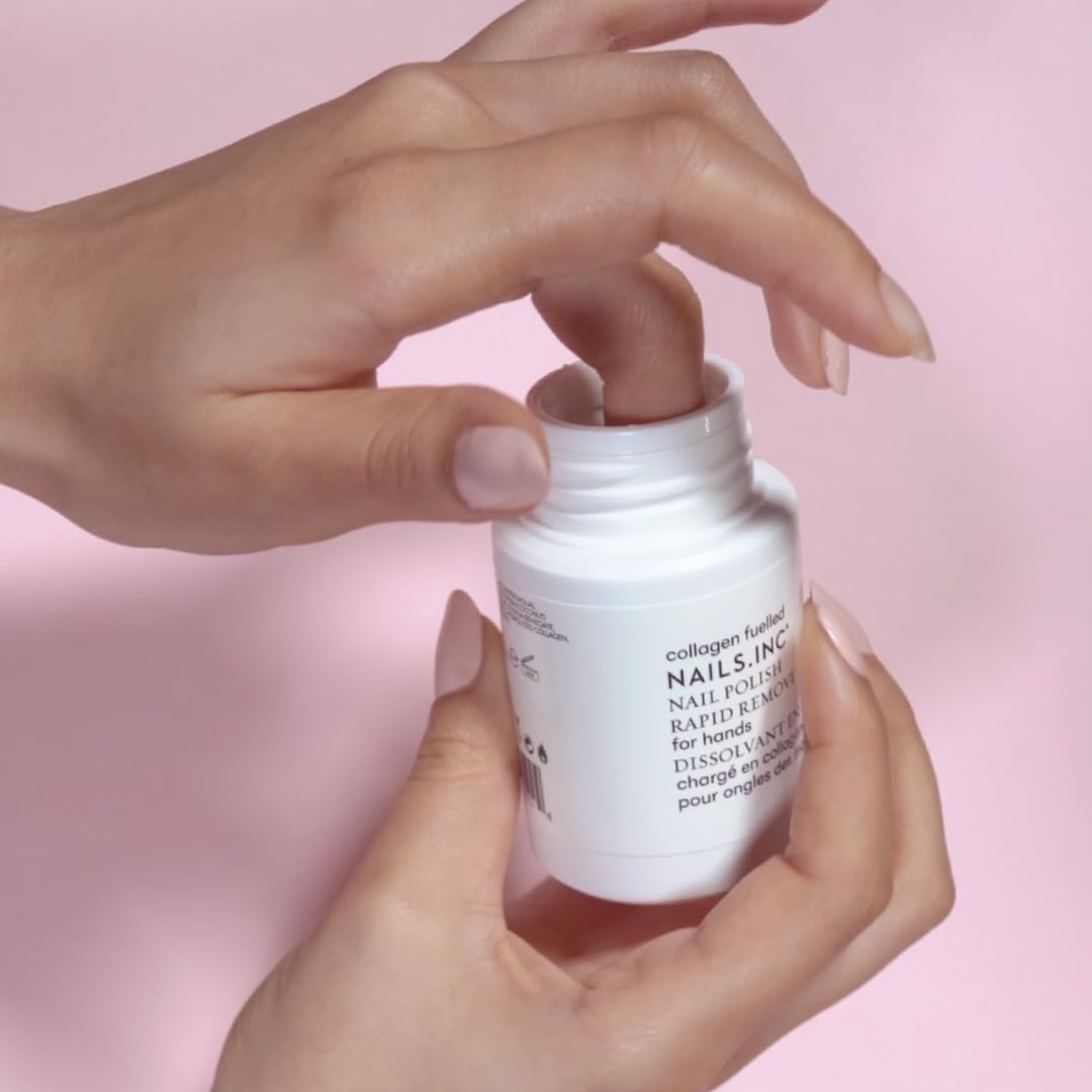 Nails.INC Collagen-Infused Nail Polish Remover Pot Trio, Acetone-Free, Vegan, Coconut Scented (3 x 14ml) 3