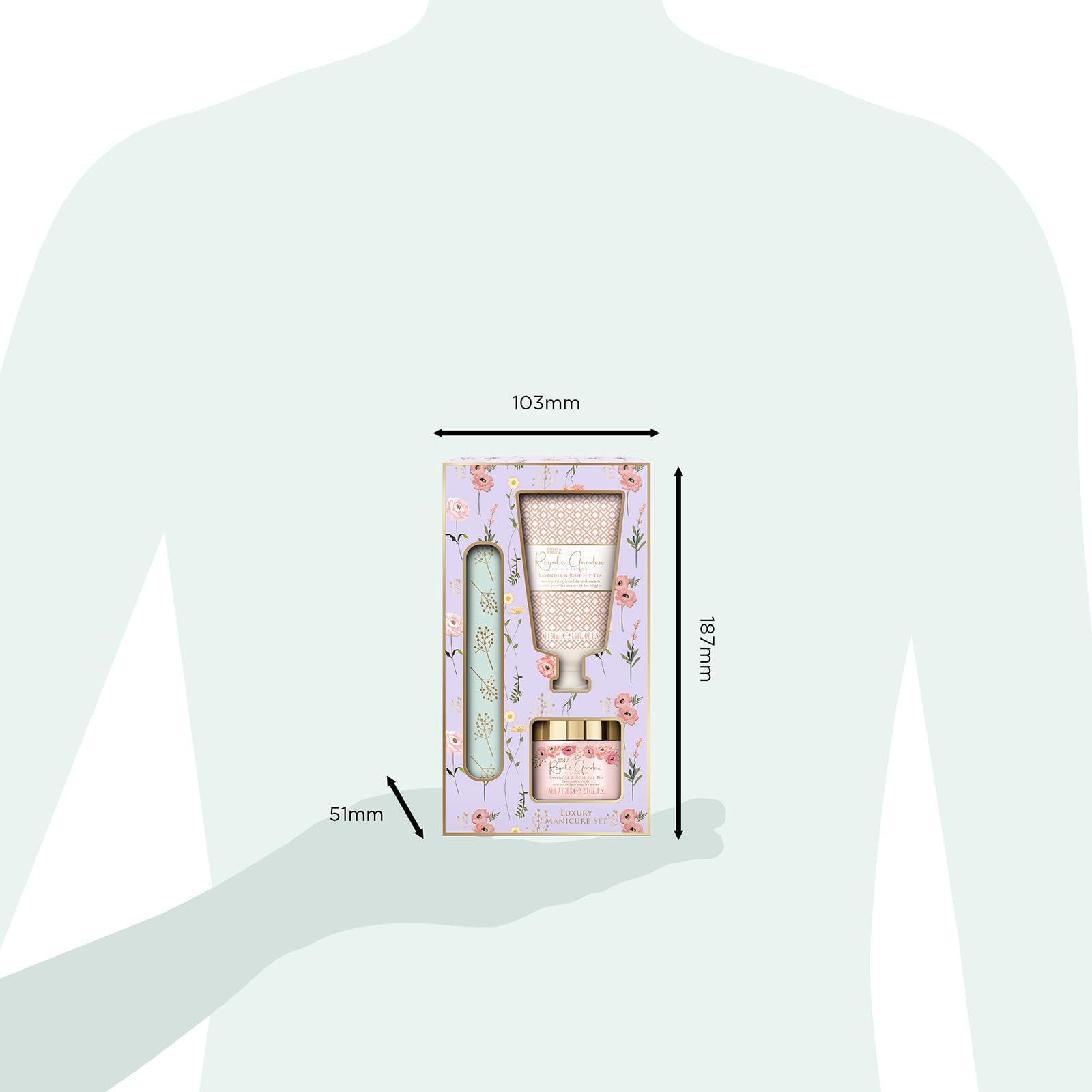 Baylis &amp; Harding Royale Garden Lavendel- &amp; Hagebuttentee Luxus-Maniküre-Geschenkset (1 Stück) - Vegan 6
