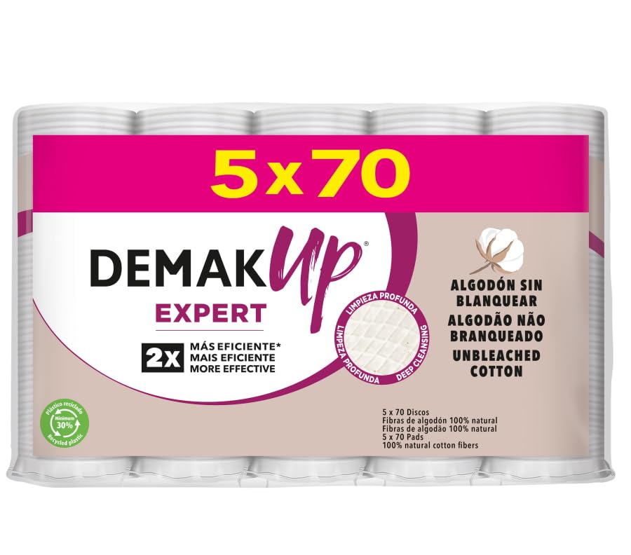 Demak'Up Expert Round Cotton Pads for Makeup Removal - 350 Count
