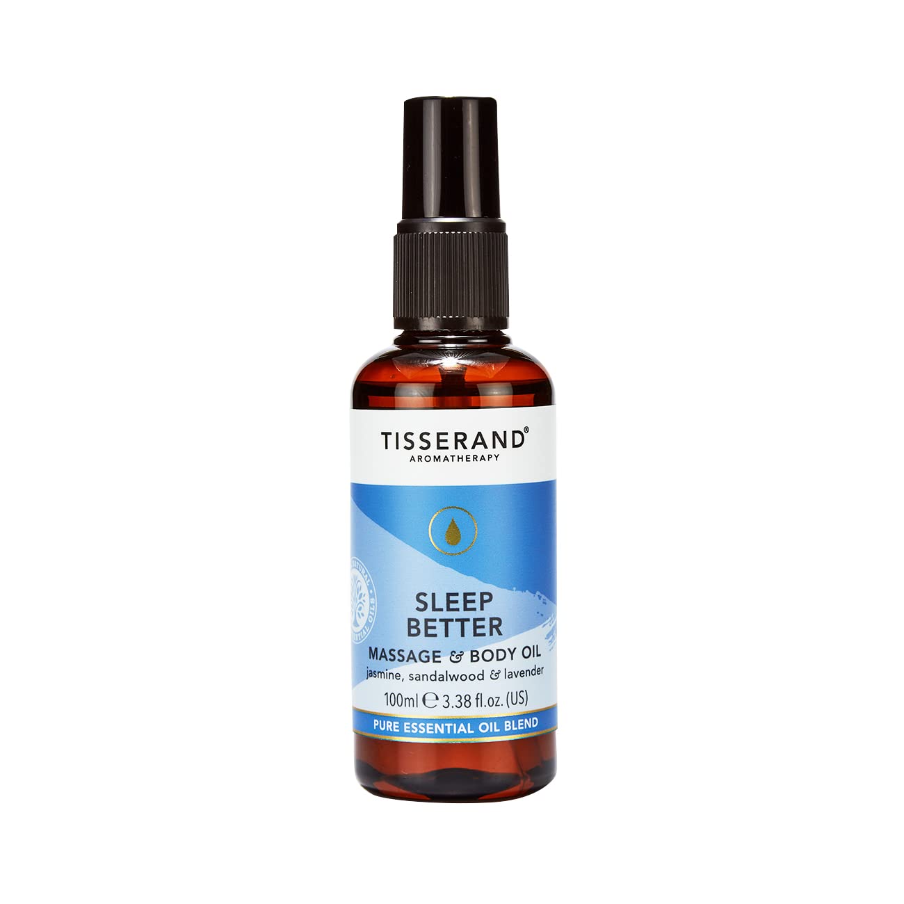 Tisserand Aromatherapy Sleep Better Massage and Body Oil with Jasmine, Sandalwood & Lavender, 100 ml