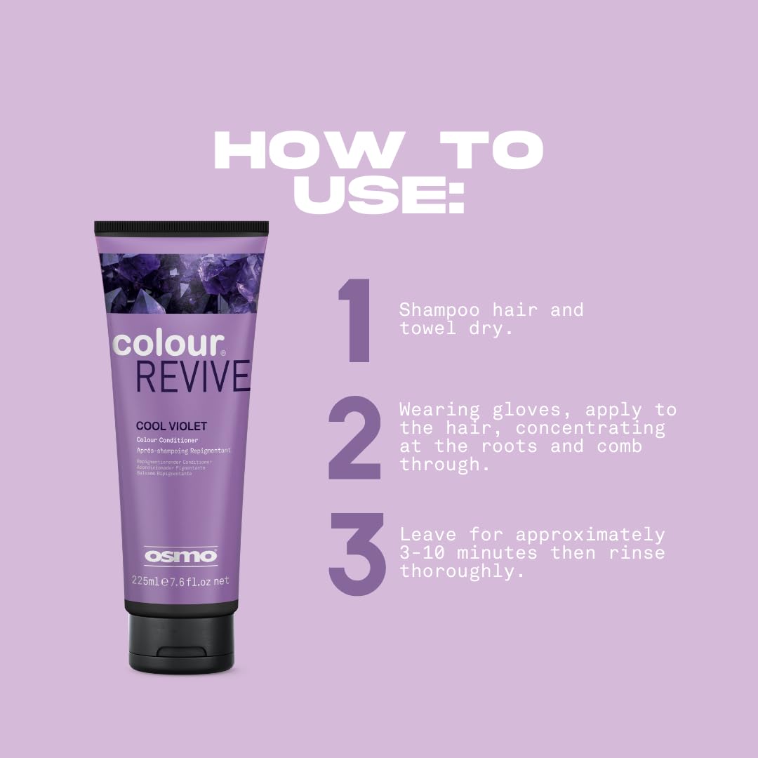 OSMO Color Revive Cool Violet Toning Mask for Purple & Violet Hair (225ml) 4