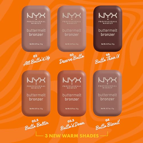 NYX Professional Makeup Buttermelt Bronzer Powder - Up to 12H Wear, Fade & Transfer Resistant, Vegan Formula 2