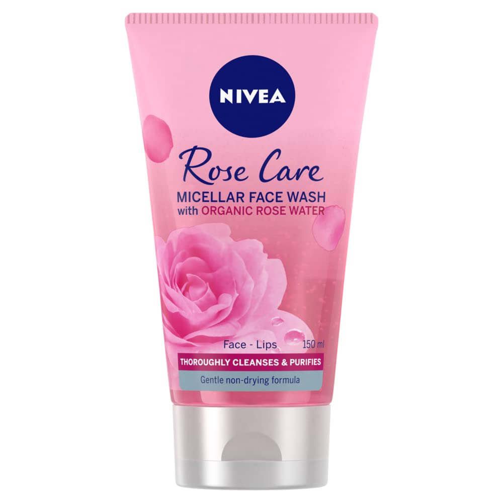 NIVEA MicellAIR Rose Micellar Water Face Wash Gel for Combination Skin (150ml)