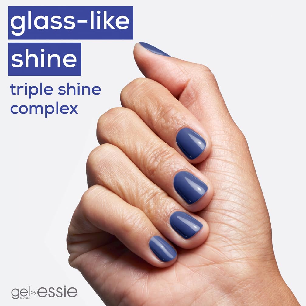 essie Gel Couture Nail Polish in Model Clicks - Dark Red Burgundy, Long-Lasting Gel Effect 6