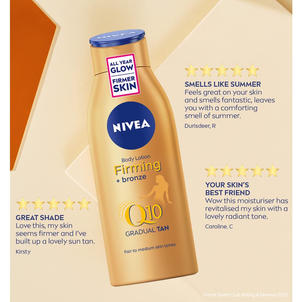 NIVEA Q10 Straffende + Bronze Bräunungslotion (400 ml), Straffende Creme 3
