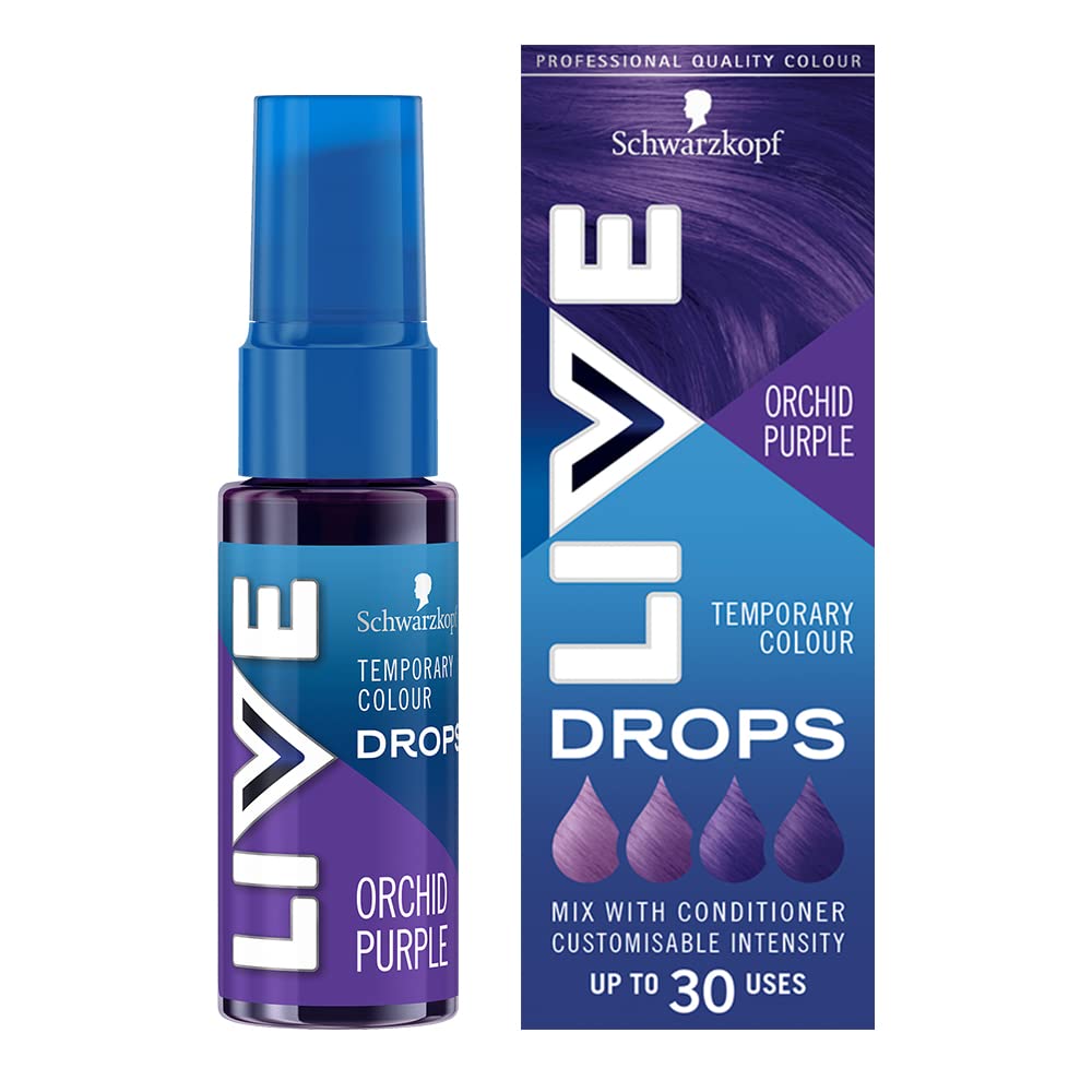 Schwarzkopf LIVE Colour Drops Orchideenlila Semi-Permanente Haarfarbe, 30ml,