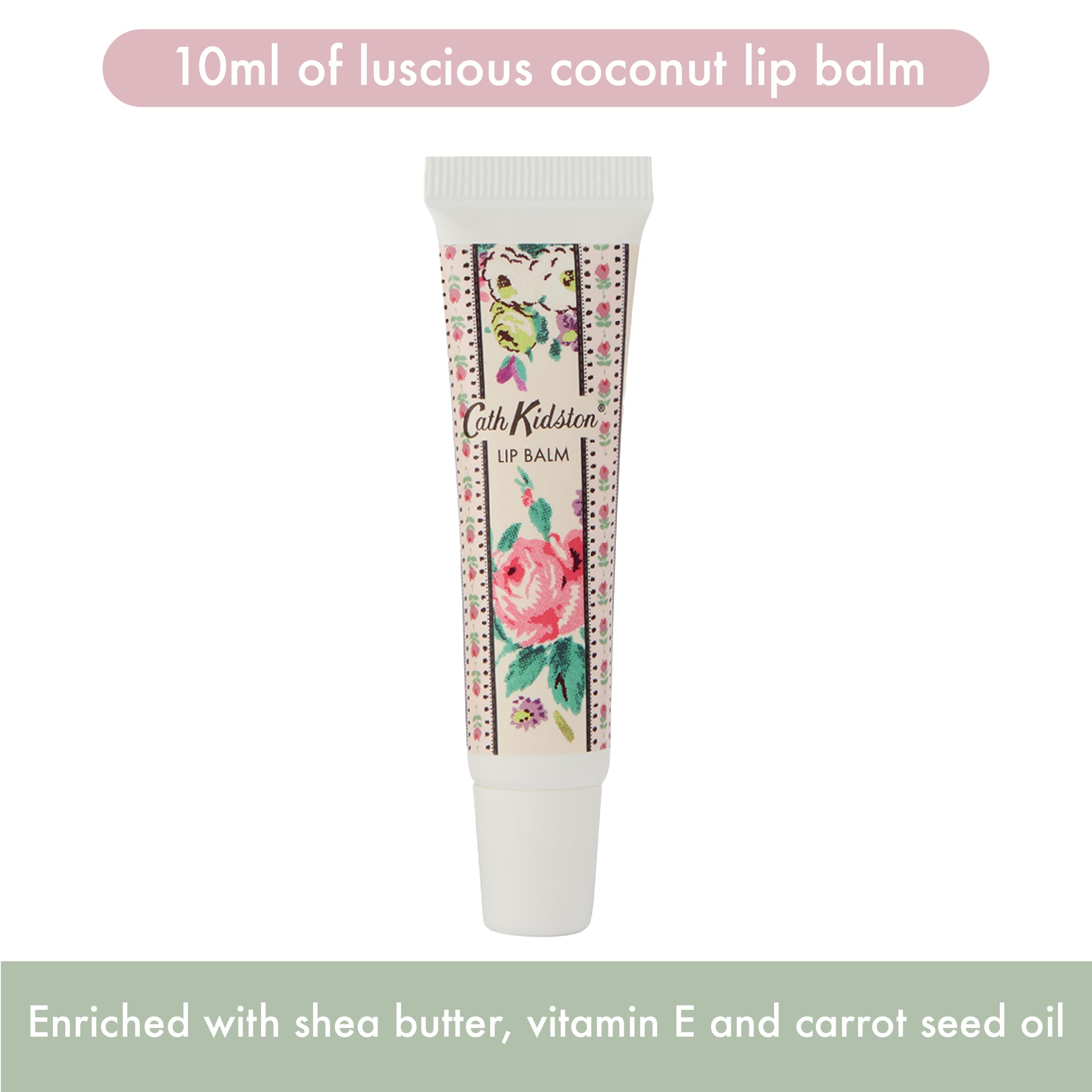 Cath Kidston Hand Cream & Coconut Lip Balm Gift Set in Rose Print Mini Handbag 3