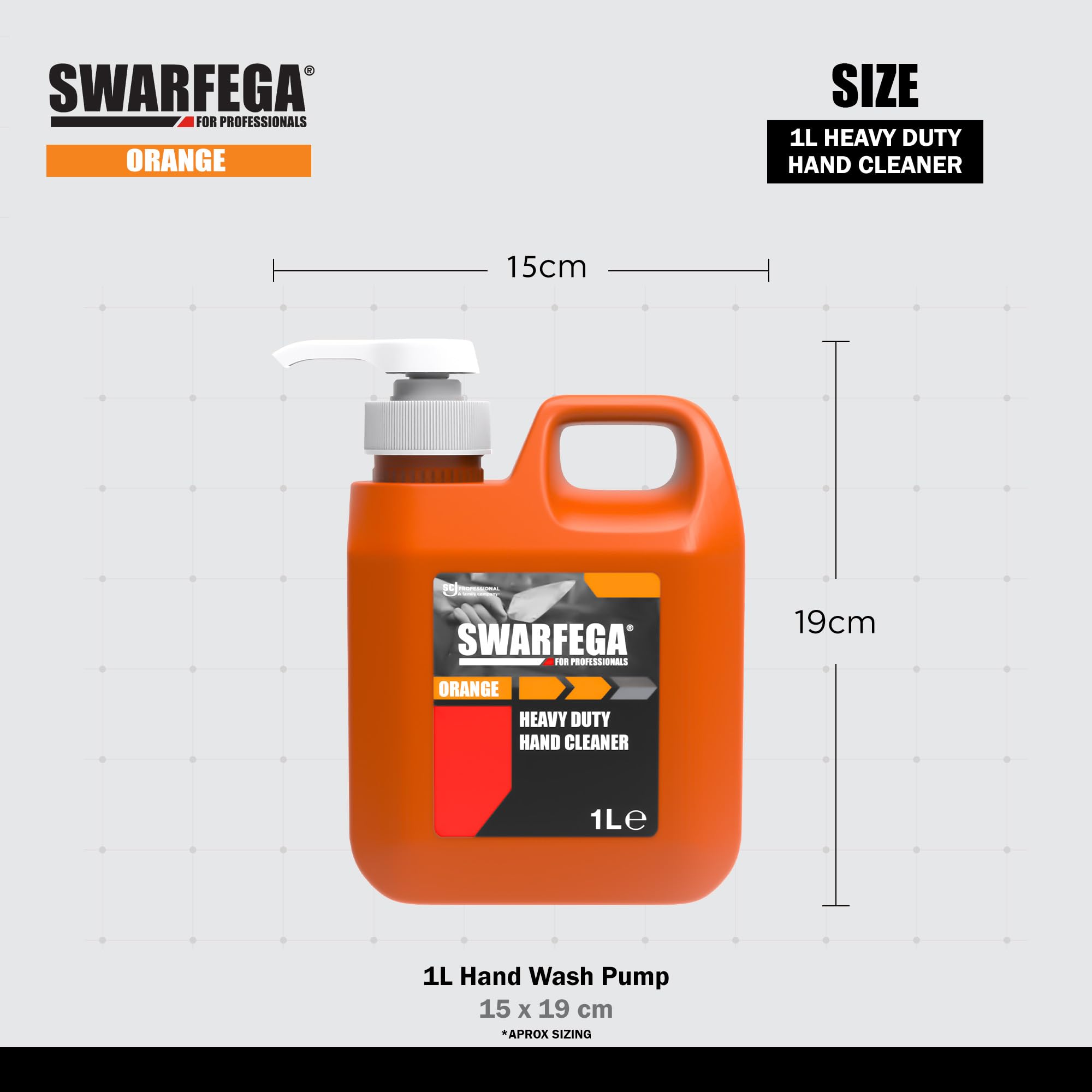 Swarfega Orange Industrial Hand Cleaner with Natural Cornmeal Scrubbing Agents 1L 3