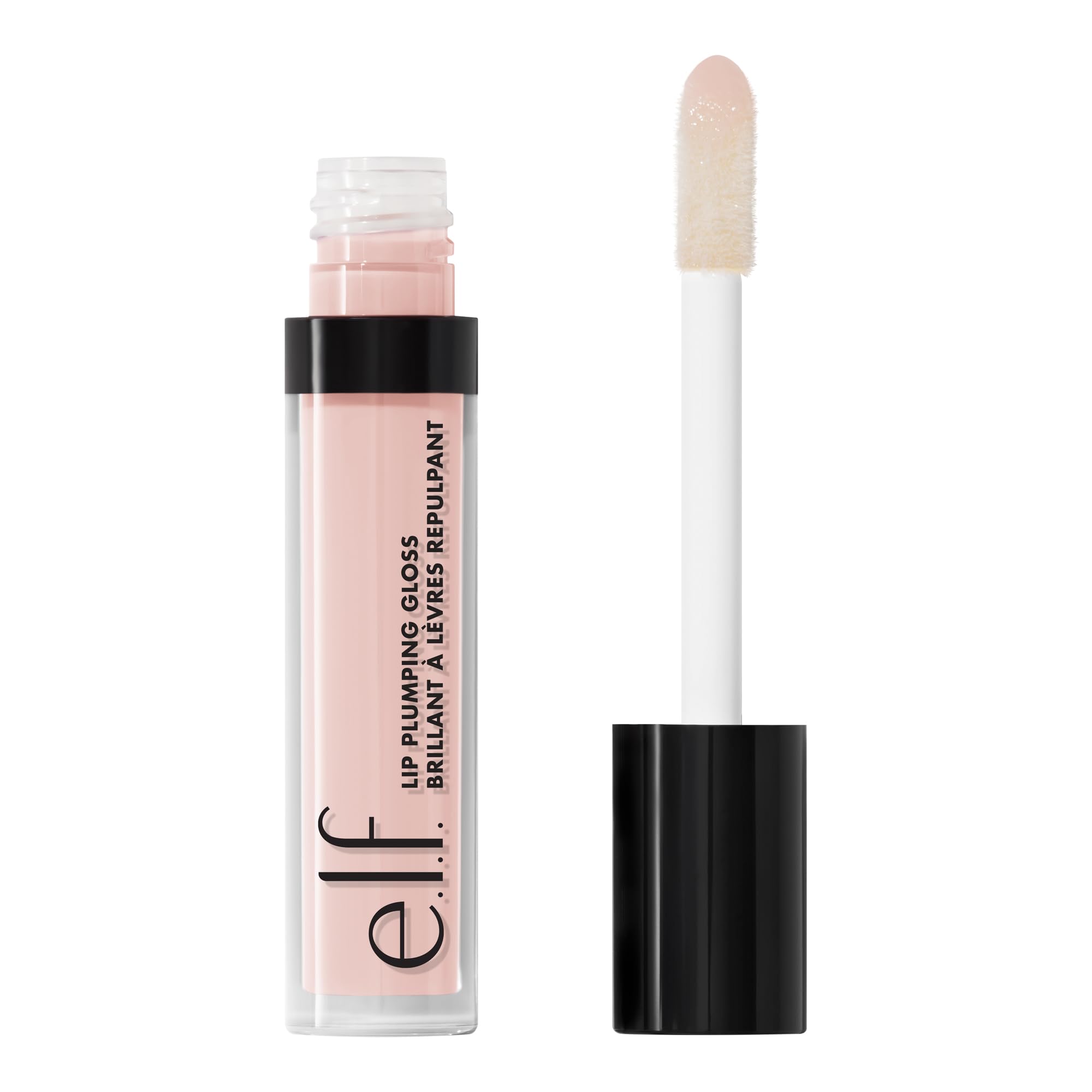 e.l.f. Lip Plumping Gloss in Pink Paloma - High-Shine, Moisturizing Fuller Lip Color