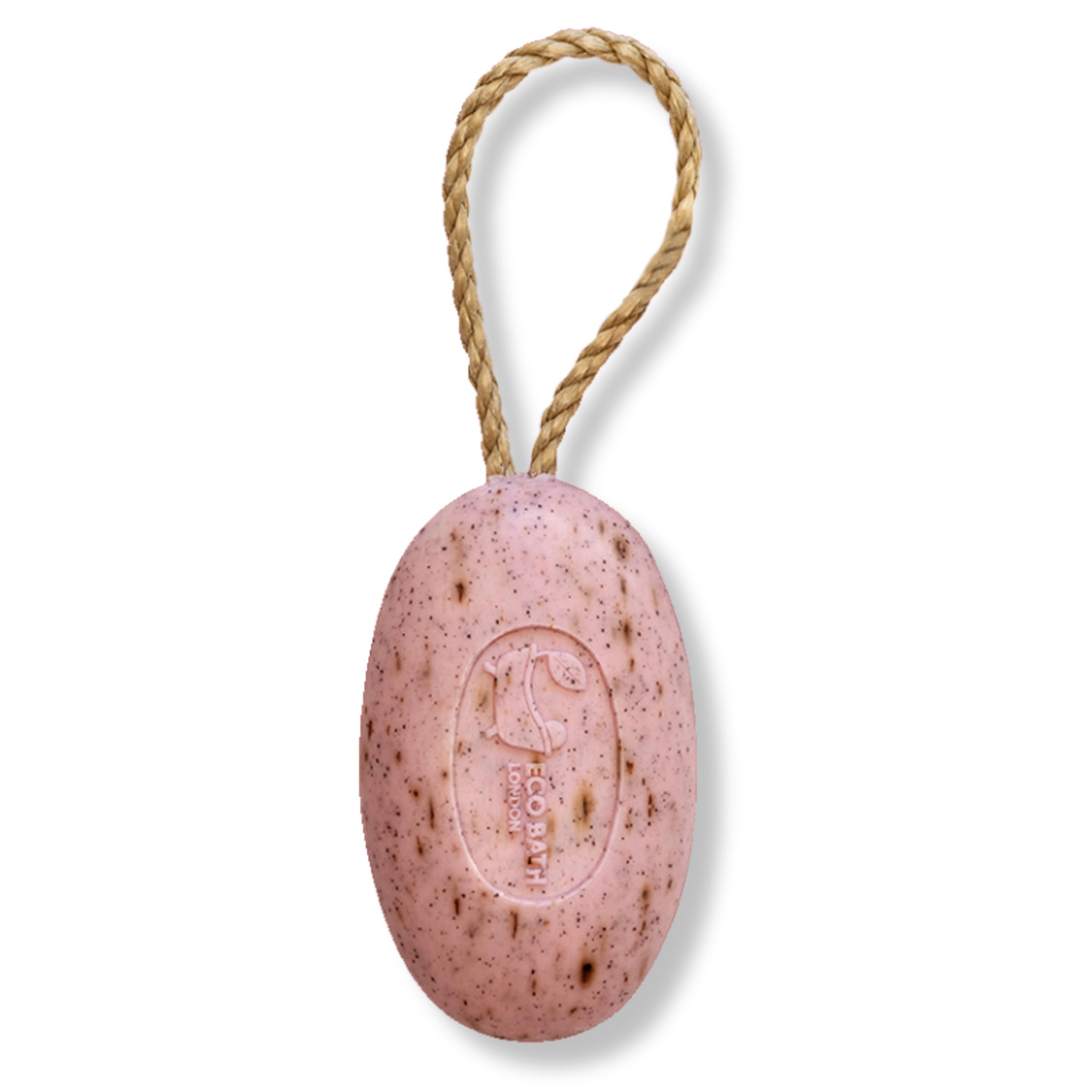 Eco Bath London Rose Soap on a Rope 220g with Shea Butter for Smooth Hydrated Skin