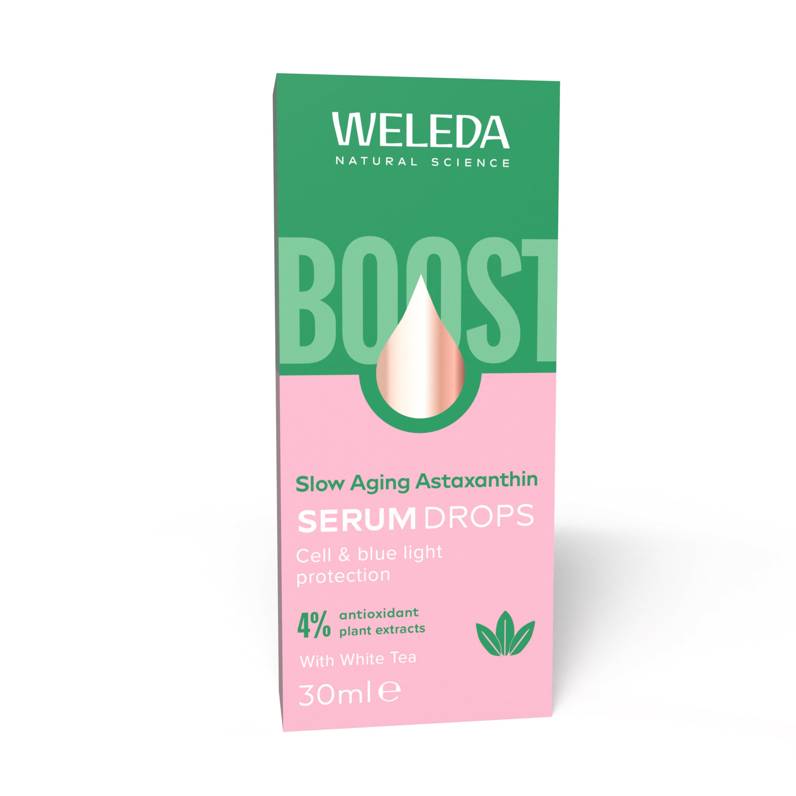 Weleda Slow Aging Astaxanthin Face Serum Drops with White Tea for Cell Protection, 30ml 3