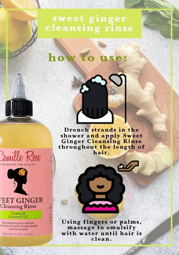 Camille Rose Sweet Ginger Aromatic Cleansing Rinse for Natural Hair 4