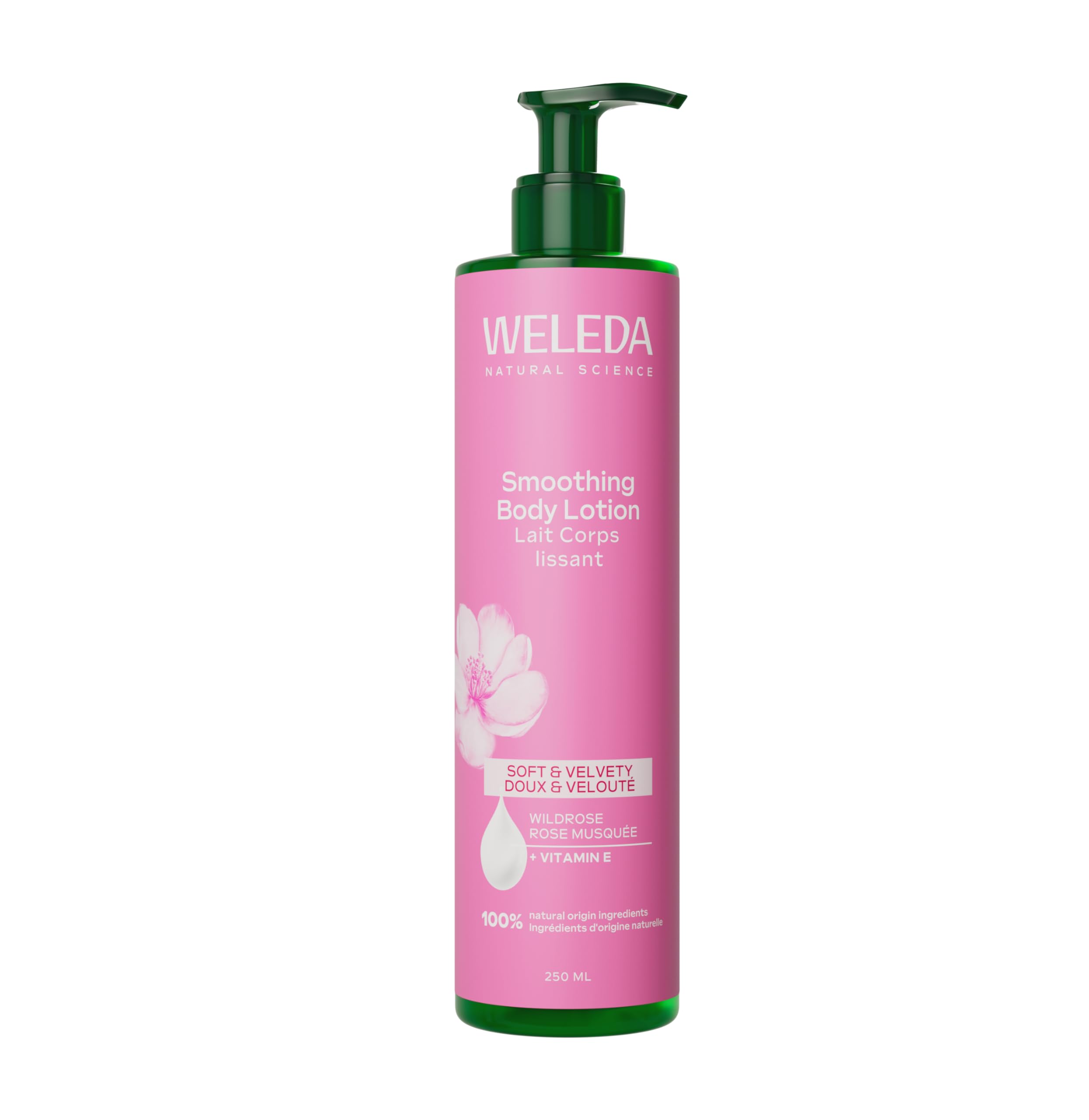 Weleda Smoothing Body Lotion with Wild Rose, Vitamin E, Organic & Vegan, 250ml