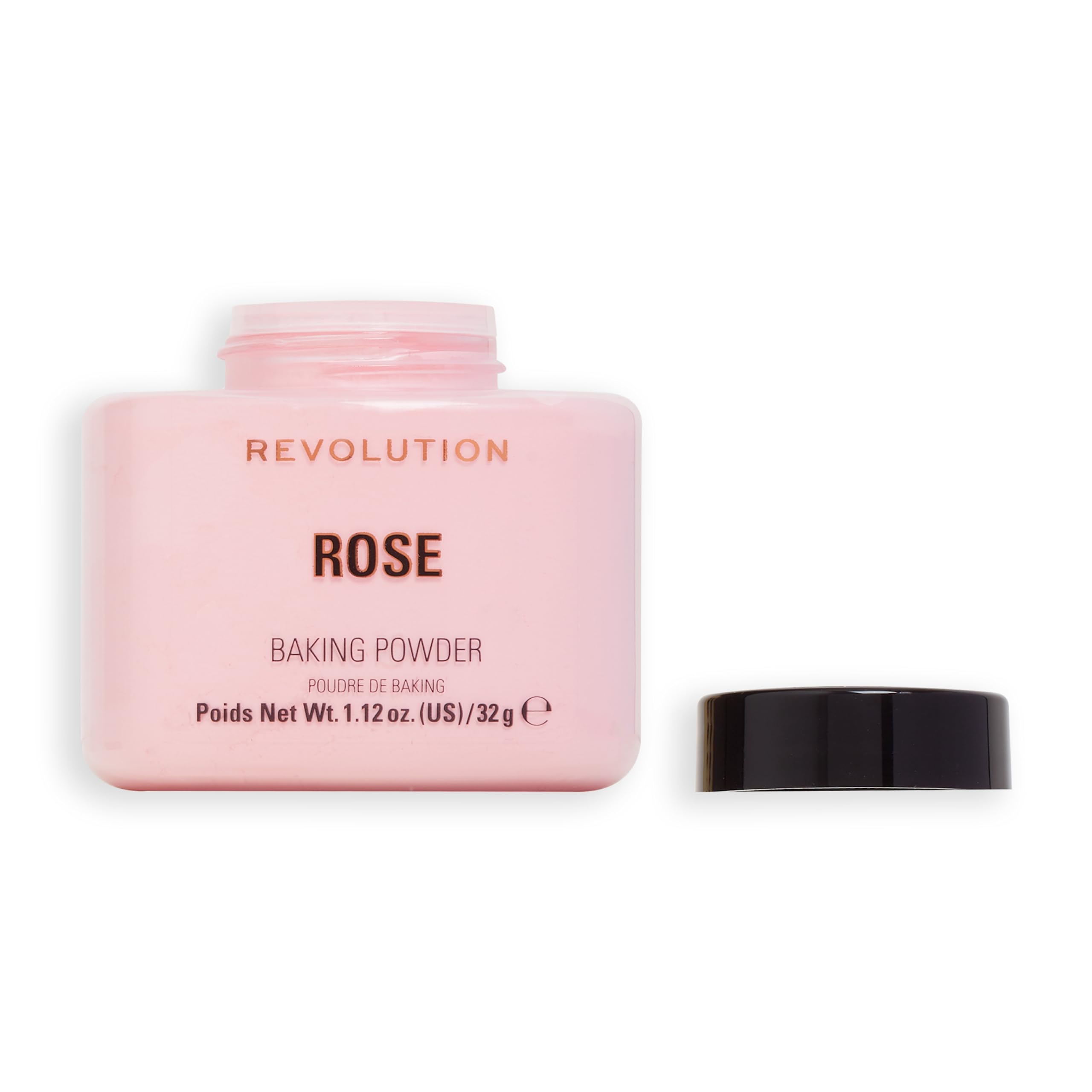 Revolution Beauty London, loses Backpuder, verlängert die Haltbarkeit des Make-ups, aufhellendes Fixierpuder, für alle Hauttöne, Rose, 32 g 6
