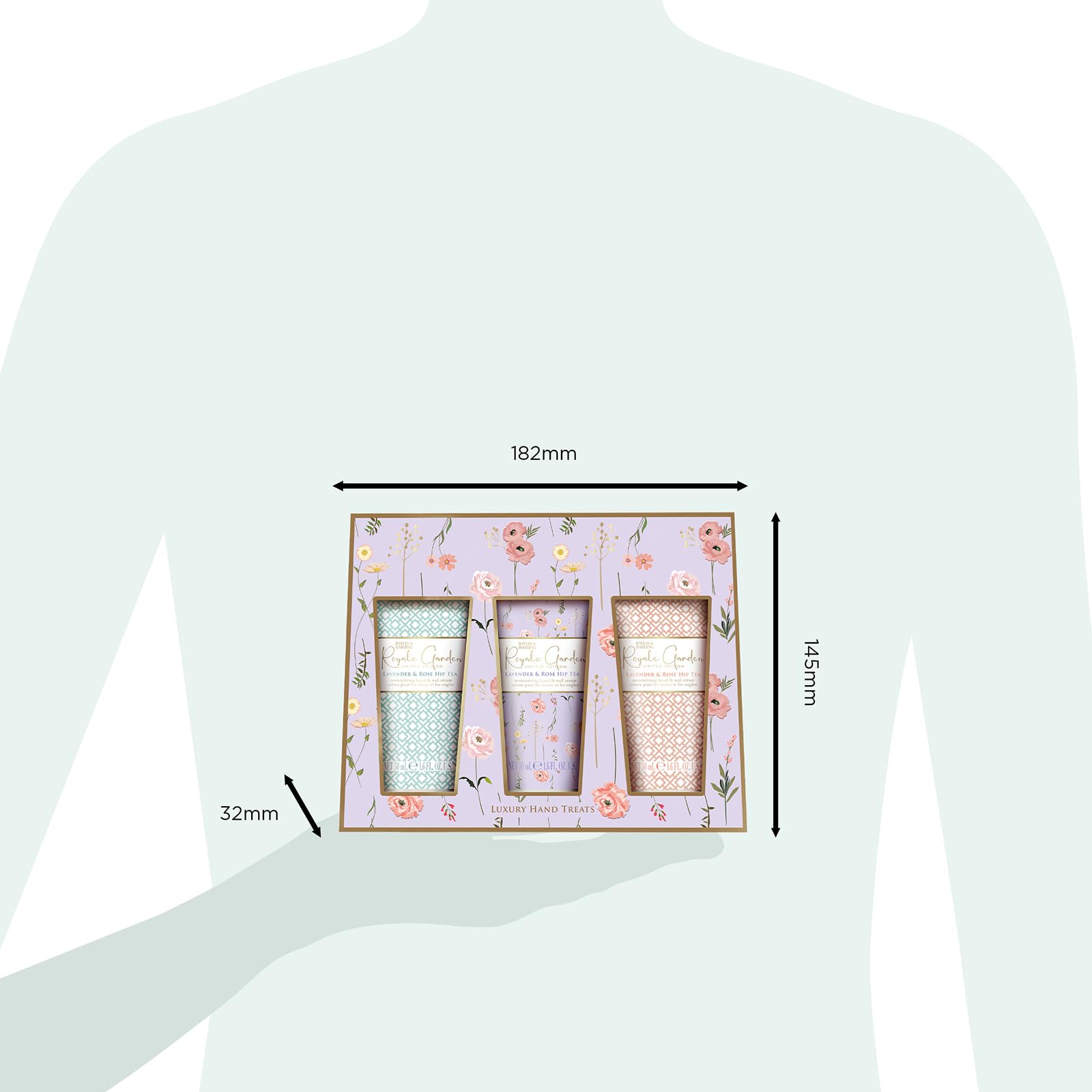 Baylis &amp; Harding Royale Garden Lavendel- &amp; Hagebuttentee Luxus-Handpflege-Geschenkset (1 Stück) - Vegan 6