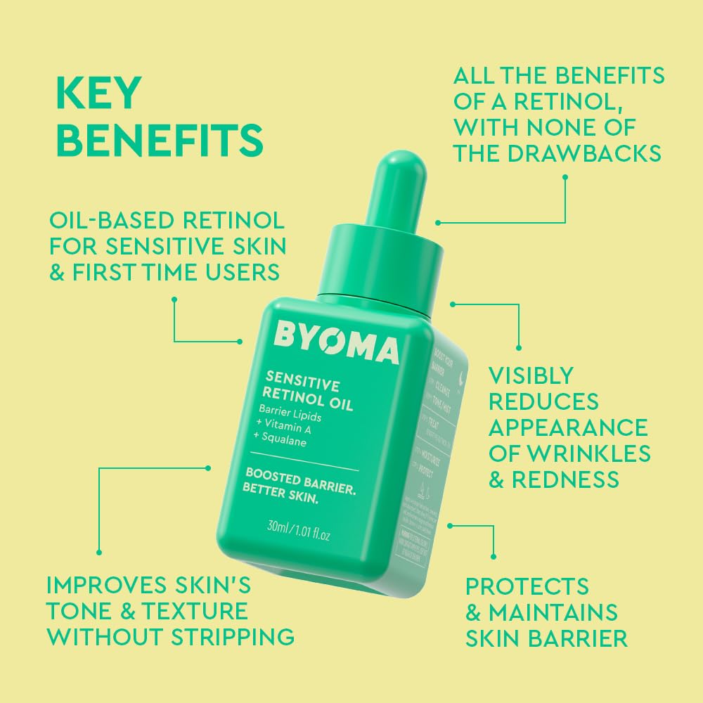 BYOMA Sensitive Retinol Oil (30ml) Gesichtsöl mit Retinol, Squalan und Vitamin A 3