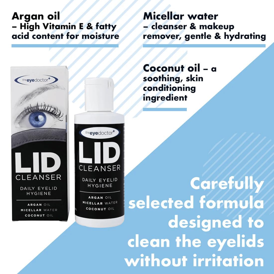The Eye Doctor Lid Cleanser - Eyelid & Lash Base Makeup Remover with Argan Oil & Coconut Oil (100ml) 3