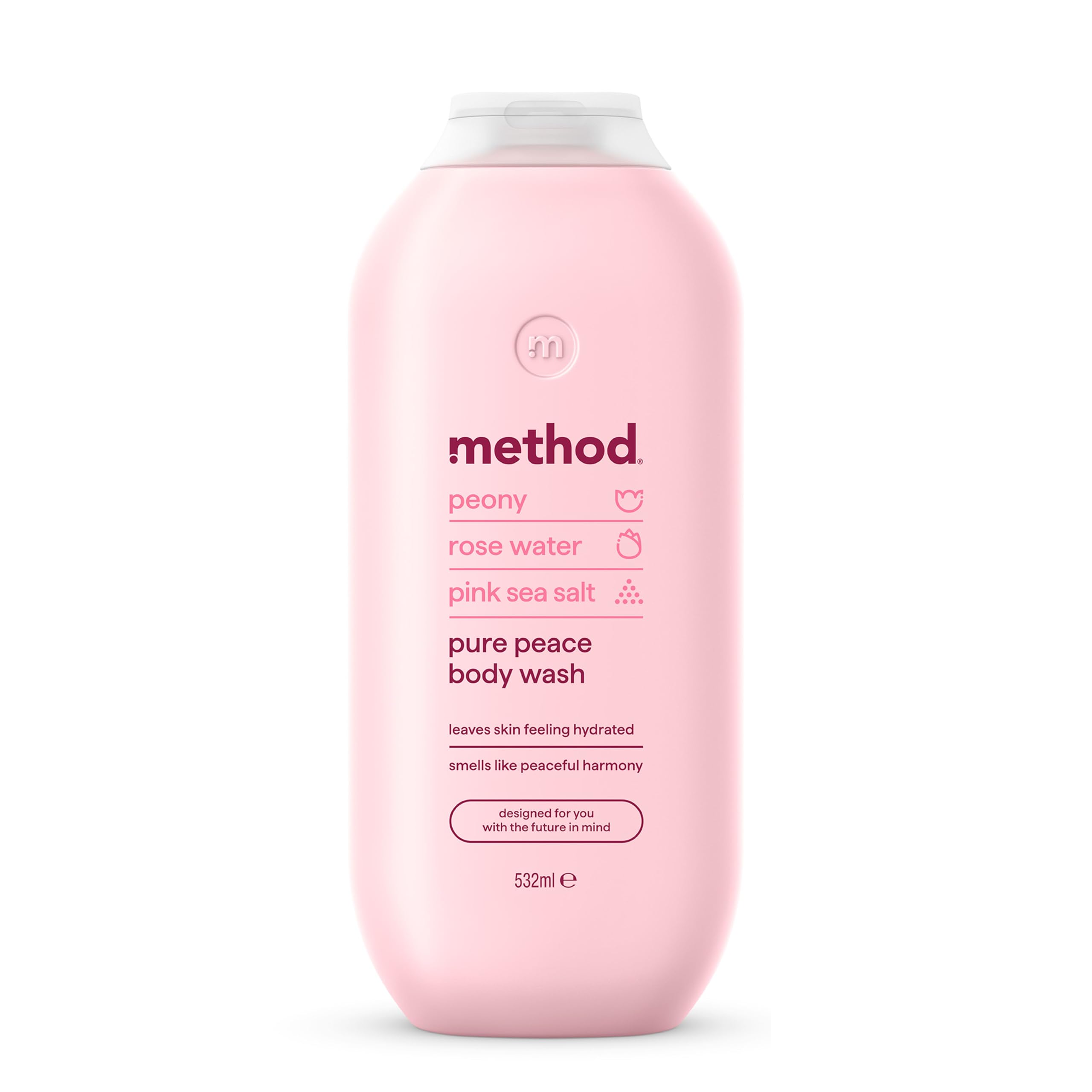 Method Body Wash, Pure Peace Shower Gel with Peony, Rose Water, and Pink Sea Salt