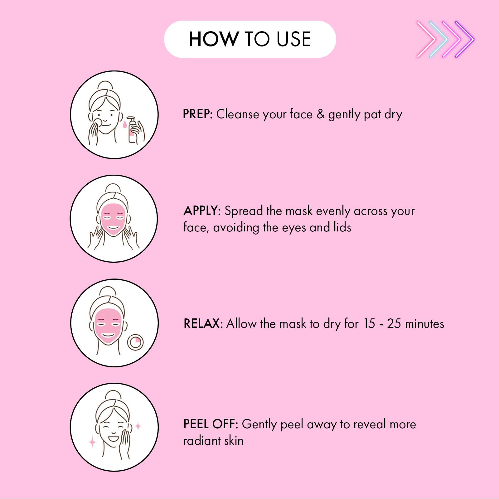 7th Heaven Pink Guava Peel Off Face Mask with Grapefruit for Radiance Restore 5