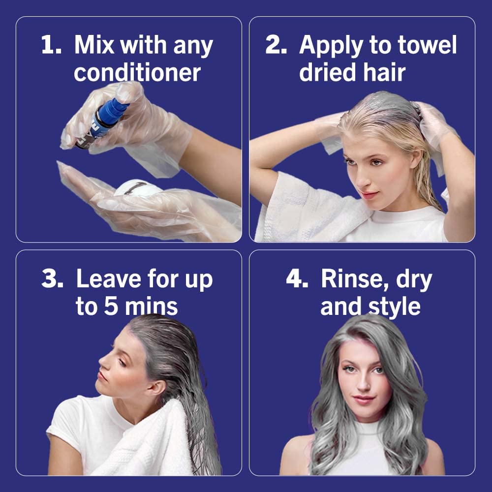 Schwarzkopf LIVE Colour Drops Ice Silver Temporary Hair Dye, 30ml 5