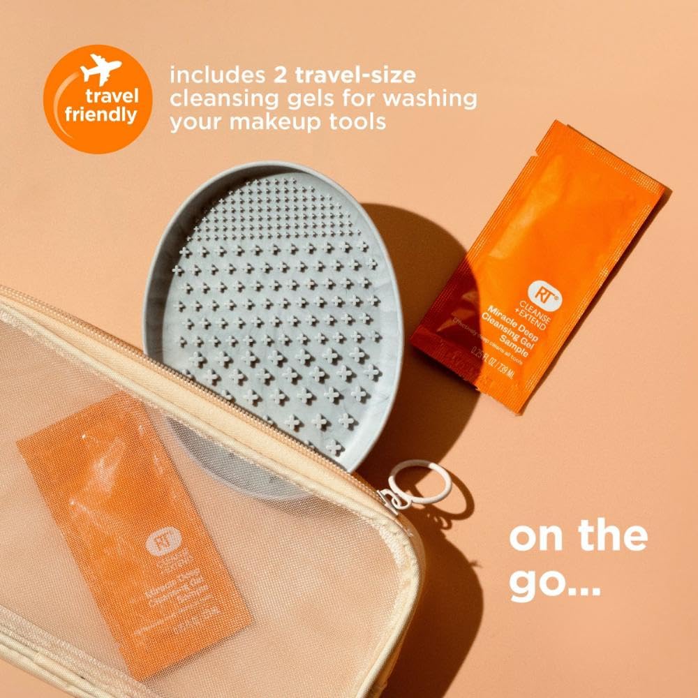 Real Techniques Miracle Brush Cleansing Palette with Silicone Ridges for Deep Cleaning 4