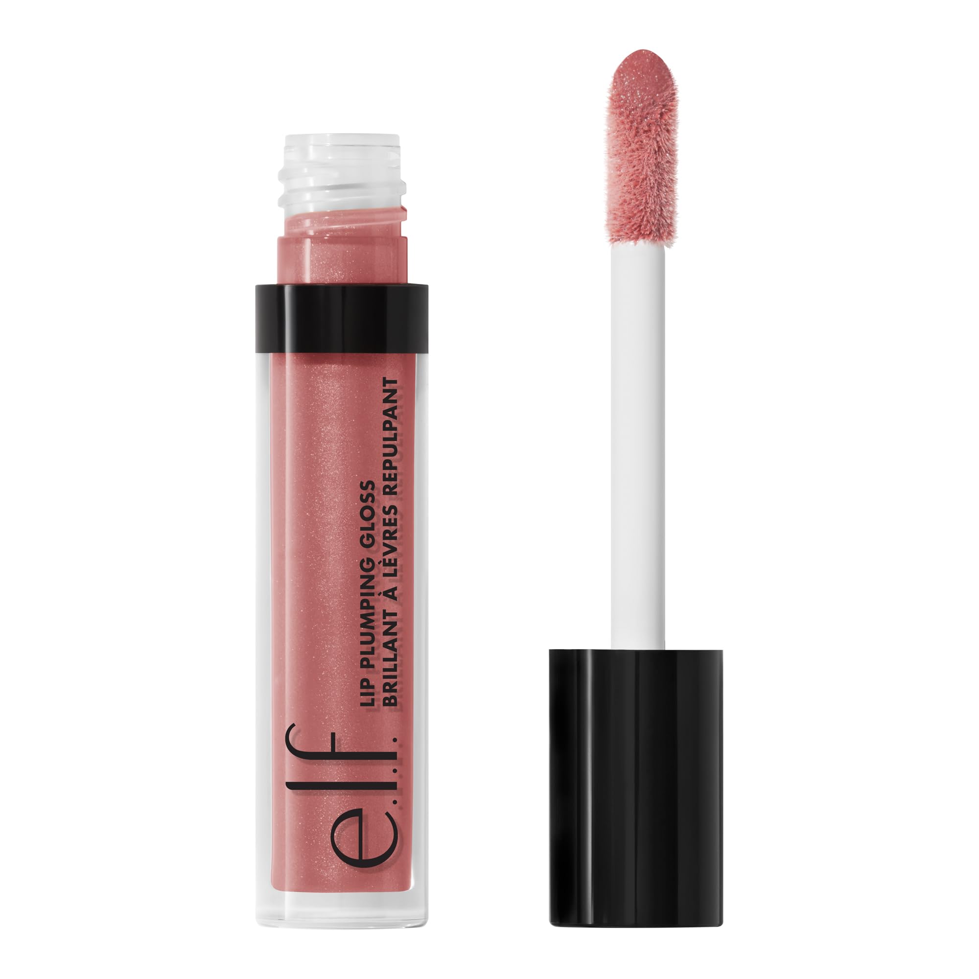 e.l.f. Lip Plumping Gloss in Mauve Lady for Fuller Pout & High-Shine Finish