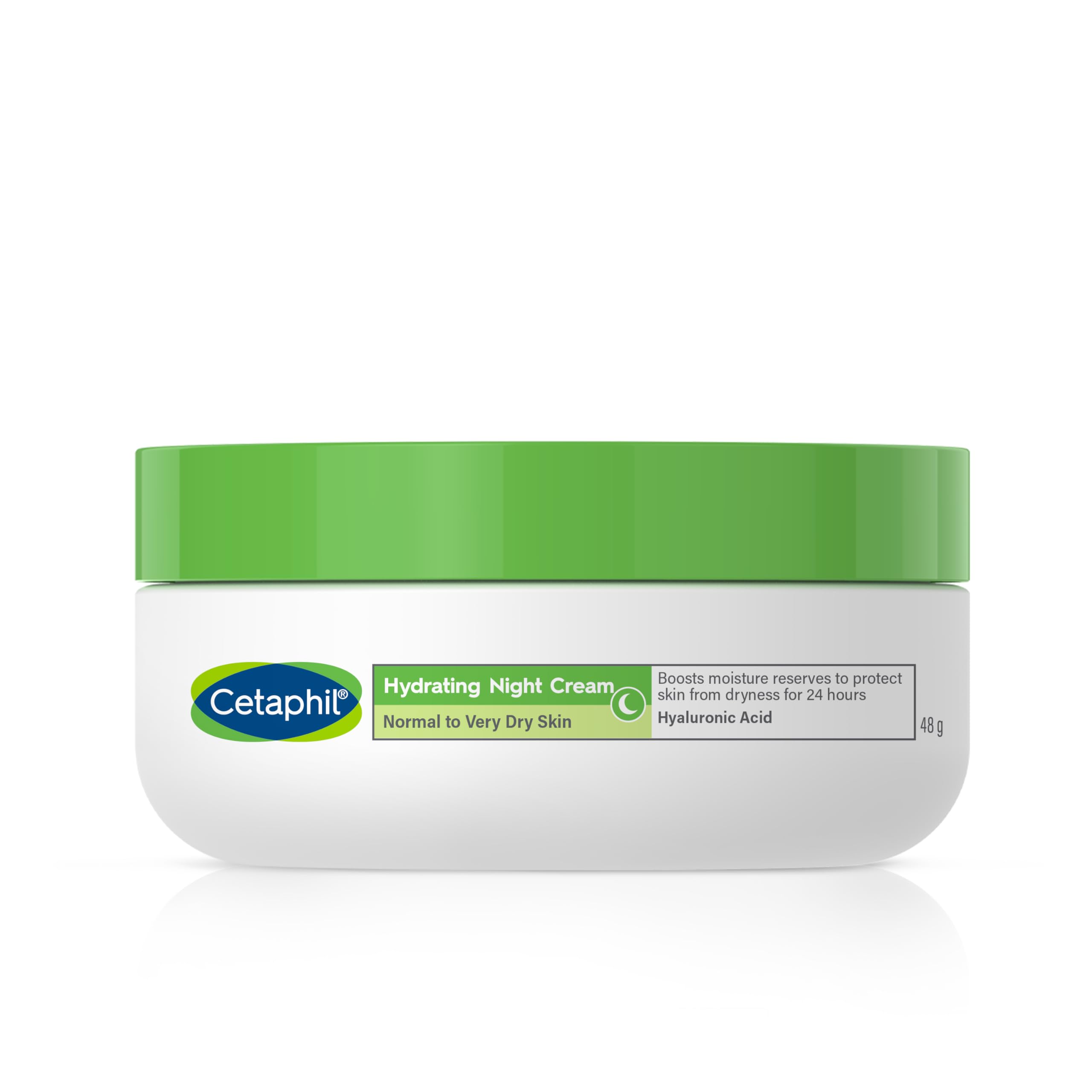 Cetaphil Hyaluronsäure-Nachtcreme, 50 ml, Feuchtigkeitscreme für empfindliche Haut